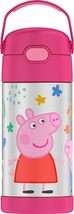 Thermos Funtainer 12 Ounce Stainless Steel Vacuum Insulated Kids Straw Bottle - £18.87 GBP