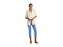 Lauren Ralph Lauren Twill Cropped Skinny Pant – Blue Loch, Size 6 - $55.44