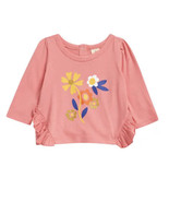 NWT Tucker &amp; Tate Sweet Graphic Tee In Pink Confetti Flowers Size 9M - £8.86 GBP