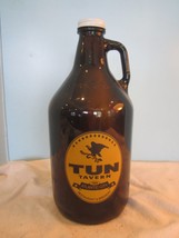 Vintage  Brown Glass Bottle 64 FL OZ TUN TAVERN ATLANTIC CITY - $21.60