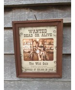Vintage 80s Wanted Dead or Alive The Wild Gals Framed Art Glass Front Wo... - £58.05 GBP
