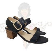 Comfort Est 1946 Women&#39;s Black Open Toe Block Heel 3&quot; Sandals Sz 10M - £27.89 GBP