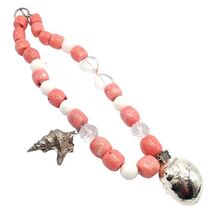 Rare! Vintage Mario Buccellati Free Time Silver Large Pink Coral Necklac... - $1,200.00
