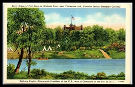 INDIANA Postcard - Vincennes, Scene of Fort Knox on The Wabash River G15 - £2.35 GBP
