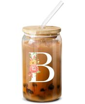 NewEleven Personalized Monogrammed Coffee Glass 16oz Letter D Women - $104.04 MXN NewEleven Personalized Monogrammed Coffee Glass 16oz Letter D Women - $104.04 MXN