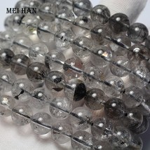 (1 bracelet/set) natural  Herkimer Diamond energy quartz 9-10mm smooth round loo - £29.09 GBP