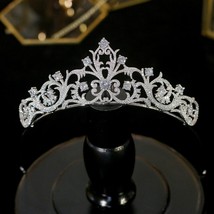 ASNORA  Headwear Zirconia Crystal Crown Princess Tiara Women&#39;s Wedding Hair Acce - £61.76 GBP