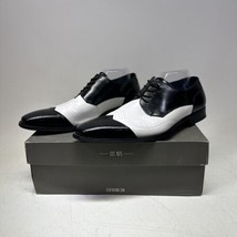 Stacy Adams Men&#39;s Wingtip Oxford Dress Shoes Tavin Black &amp; White 24944 Size 12 M - £40.05 GBP