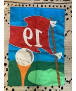 Vintage Embroidered Applique Yard Garden Flag Golfing 19th Hole Golf Clu... - £11.64 GBP