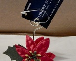 Place Card Holders Gold With Poinsettia Flower 4” High Tableware NWT 274P - $4.49