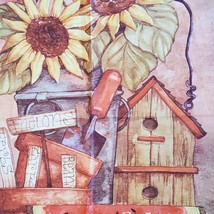 Vintage Garden Flag, Large, Diane Knott design, Country Sunflower Birdhouse image 3