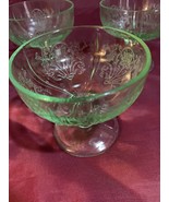 U.S. Glass Co. Primo Aster Pattern Set of 2 Sherbets - £27.37 GBP