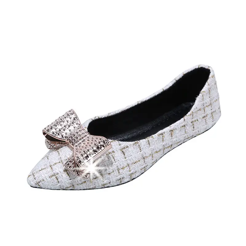 New Spring Autumn Women Flat Shoes Fashion Crystal Single Shoes Summer Female Po - £52.00 GBP