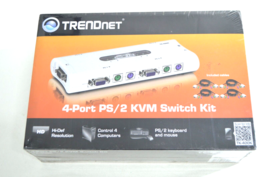 TRENDnet 4-Port PS/2 KVM Switch TK-400K - £33.07 GBP