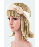 Girl&#39;s Self Tie Peach Convertible Bow Tie Headband - £2.72 GBP