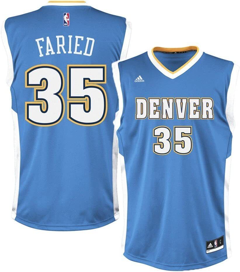 Primary image for Adidas Men's Denver Nuggets Kenneth Faried #35 Jersey, Light Blue, Medium 10/12