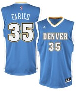 Adidas Men&#39;s Denver Nuggets Kenneth Faried #35 Jersey, Light Blue, Mediu... - $30.68