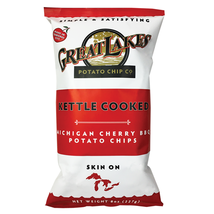 Great Lakes Michigan Cherry BBQ Kettle Cooked Potato Chips, 4-Pack 8 oz.... - £27.92 GBP