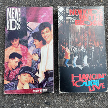 New Kids On The Block VHS Tapes Lot Of 2 Hangin&#39; Tough Live &amp; Step By Step - £7.57 GBP