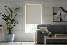 CUSTOM CUT TO SIZE StyleWell Cordless Blackout Roller Shades - Cream - $19.00+