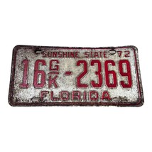 Vtg 1972 Florida Sunshine State Collectible License Plate Original Tag #16GK2369 - £14.56 GBP