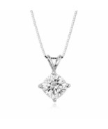 2 CT. T.W. Cushion Forever Brilliant Moissanite Solitaire Prong Set Pend... - £386.00 GBP