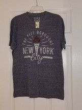 Free Country &quot;The Five Boroughs&quot; Mens&#39; Graphic Tee, Charcoal Grey Sz. M(... - £10.35 GBP