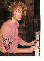 Leif Garrett teen magazine pinup clipping playing the piano in a pink sh... - $3.50