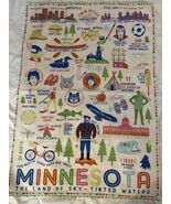 Vintage Minnesota Tea Towel Kitchen 19 in x 25 in - $257.19 MXN