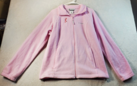 Columbia Jacket Women Large Pink 100% Polyester Long Sleeve Pockets Full... - £13.88 GBP