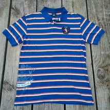 Old Skool Urban Royal Striped Polo Shirt Sz L. Logo on the side.... FL c... - $19.80