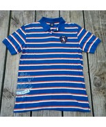 Old Skool Urban Royal Striped Polo Shirt Sz L. Logo on the side.... FL c... - £15.58 GBP
