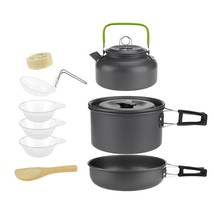 Sunfield Camping Cooking Set Backpack Tableware Outdoor Cookware Pot Picnic - £41.87 GBP