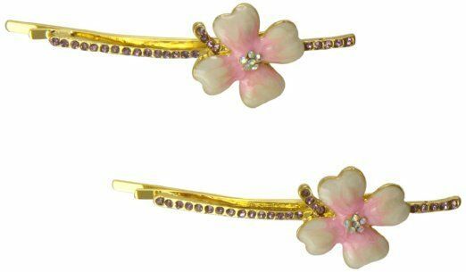 Caravan Unique!! EXL Bobby Pin Flower Decorated With Epoxy & 31 Colors Pair