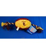 University Southern California USC Soft Plush Football Squeaky Rope Dog ... - $106.76 MXN