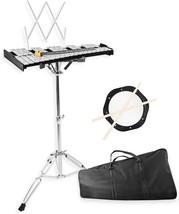 Mr.Power 32 Notes Glockenspiel Bell Kit with 8&#39;&#39; Practice Pad, Adjustable Height - £110.30 GBP