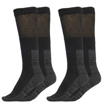 Black Tactical Knee Socks for Men Size 10-13 2 Pairs - £10.24 GBP