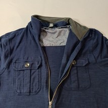 Mark Law Luxury Men's Blue Cotton Full Zip Long Sleeve Pocket Jacket Size Medium image 6