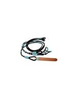 Horse Reins  Braided Rawhide Romel Turquoise Leather Popper Tack RHR002 - $58.41