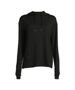 Athletic Works Women&#39;s French Terry Mock Neck Hoodie, Black Size M(8-10) - £13.19 GBP