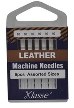 Klasse Leather Assorted Sewing Machine Needles 80/12 and 90/14 - $4.95