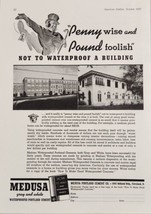 1937 Print Ad Medusa Waterproofed Portland Cement 2 Buildings Cleveland,Ohio - £17.64 GBP
