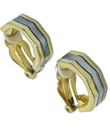 vintage tow tone clip on earrings - €26,68 EUR