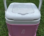 Igloo Ice Cube Cooler Pink Breast Cancer Awareness 14 Can/12 Quart Capac... - $24.74