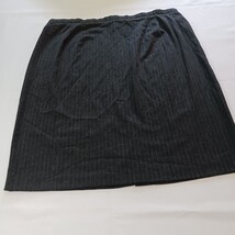 Back Zipper Women's Gray Skirt With Stripes Plus Size 22W Measured (42×27) image 5