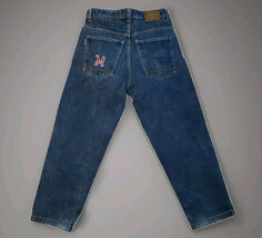 MOC Vintage Baggy Jeans Mens 36 x 31 80s Hip Hop Skater Embroidered Blue... - $44.14
