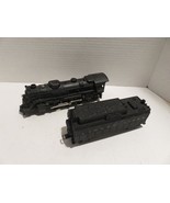 LIONEL TRAINS POST-WAR 2037 DIECAST STEAM LOCO W/WHISTLE TENDER- 027- VG... - €112,41 EUR