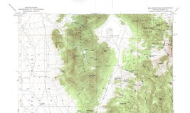 Bellevue Peak Quadrangle Nevada 1956 Topo Map Vintage USGS 15 Minute Topographic - £13.04 GBP