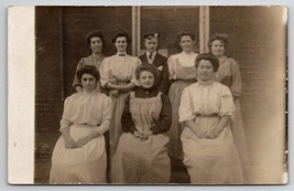 RPPC Edwardian Ladies Handsome Young Man Real Photo Postcard K30 - $7.95