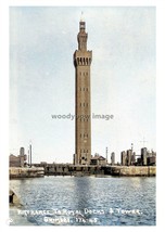 ptc6024 - Lincs - Early view, Entrance &amp; Tower, Grimsby Royal Docks - print 6x4 - £2.09 GBP